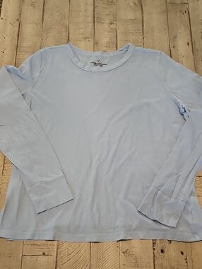 American Eagle Outfitters Pale Blue Long-Sleeve Crewneck